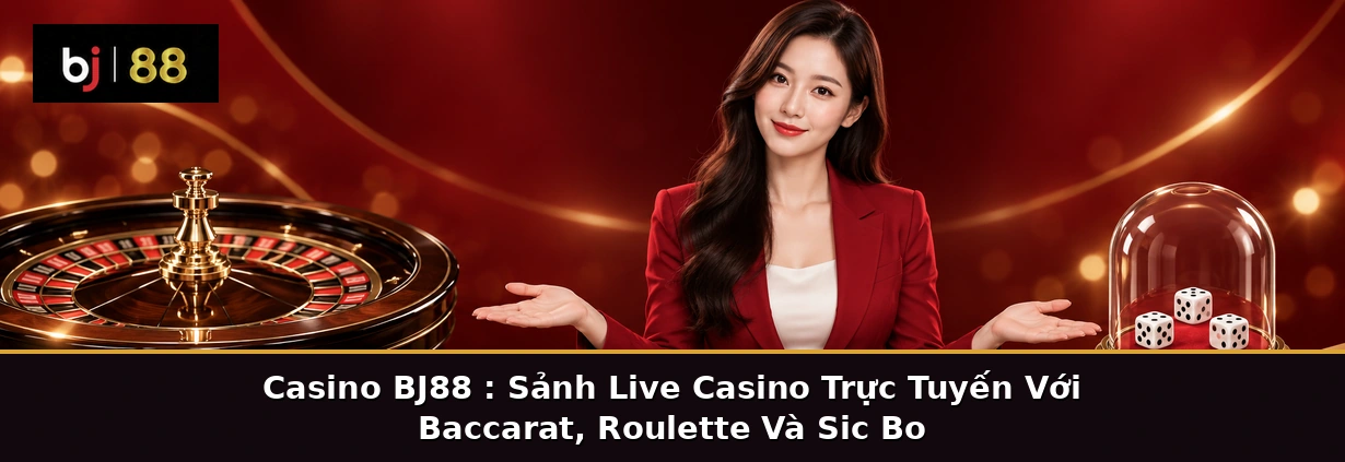 Casino BJ88 2026: Sảnh Live Casino Trực Tuyến Với Baccarat, Roulette Và Sic Bo