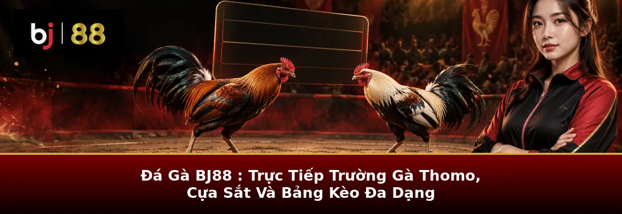 Đá Gà BJ88 2026: Trực Tiếp Trường Gà Thomo, Cựa Sắt Và Bảng Kèo Đa Dạng